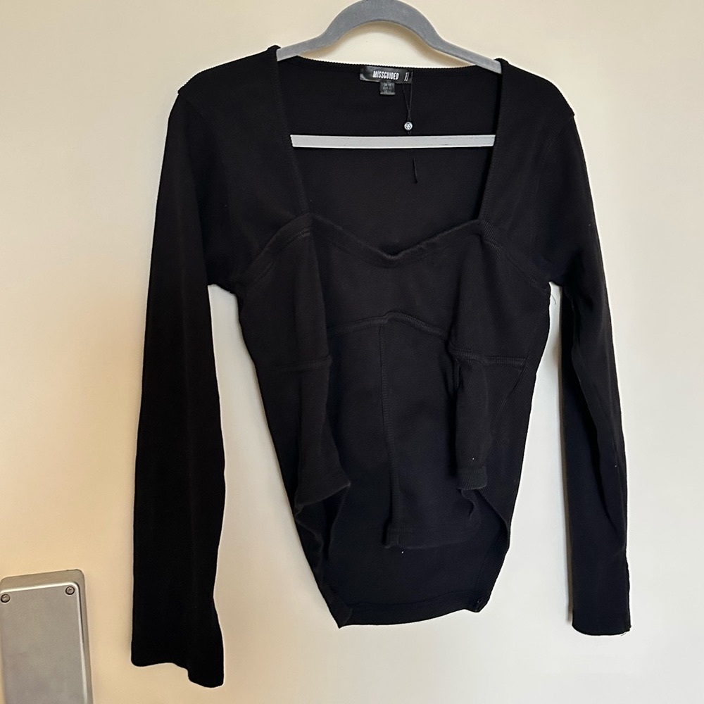 Misguided black sweetheart top